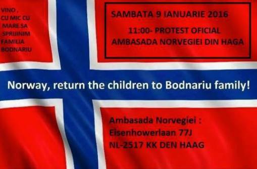 Protest Barnevernet in Hague Holland 2016