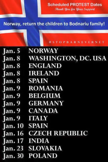 STOP BARNEVERNET International Protests 2016
