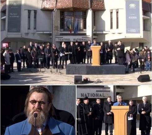 Protest la Targu Mures pentru familia Bodnariu si Nan, Discurs Iacob Coman (Photo AGNUS DEI)
